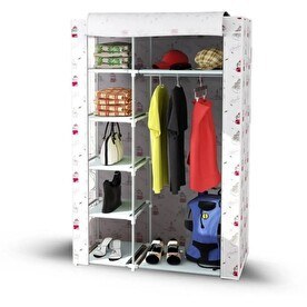 Resim Reyo Teknor Tek Yandan Raflı Plastik Borulu Bez Dolap 