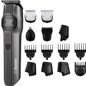 Resim 14'ü 1 Arada Su Geçirmez Erkek Bakım Seti, Gri, Çok Fonksiyonlu ve Dayanıklı 