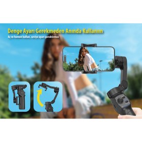 Resim XCORE Akıllı Telefon Görüntü Sabitleyici Gimbal L9 Lite + Manyetik Yapay Zeka AI Takip Modülü 