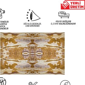 Resim Tink Kendinden Yapışkanlı Etnik Mermer Desenli Pvc Panel 41X62 cm (4 Adet) 1 M² 