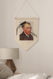 Resim Salon Pinterest Duvar Dekoru, Van Gogh Sanat Serisi, Kanvas Flama Askılı Duvar Örtüsü NO:424 - Renkli - 14 / 50 x 70 