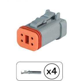 Resim DEUTSCH Dt06-4s Erkek Konnektör 4 Pin Kablosuz 
