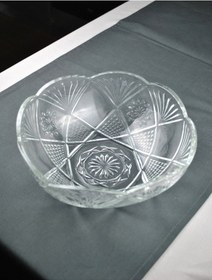 Resim 1 Adet Cam Salata Kasesi 24 Cm Büyük Boy Kase - Defne Şeffaf 