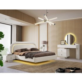 Resim Som Mdf Bazalı Yatak Odası Takımı 