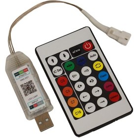 Resim Ws2812b Usb Girişli Bluetooth Kontrollü Pixel Led Kontrol Devresi 5v 