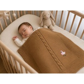 Resim belpa Kuğu Concept Triko Bebek Battaniyesi %100 Pamuklu,Saç Örgü Detaylı,Kız Bebek Erkek Bebek Battaniyesi,Kalın Triko Bebek Battaniyesi 