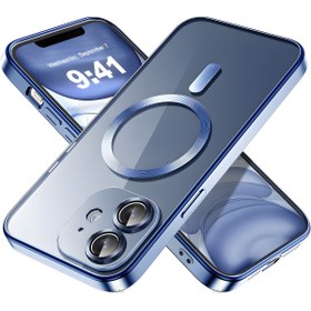 Resim Fibaks Apple Iphone 11 Uyumlu Kılıf Kamera Lens Korumalı Magsafe Şarj Kilifi Şeffaf Renkli Yumuşak Kapak 