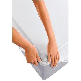 Resim Evony 160x200+30 Cm Fitted Pamuk Alez Çift Kişilik Sıvı Geçirmez Beyaz 
