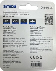 Resim Type C Flash Bellek Xiaomi Redmi Oppo Vivo Samsung Uyumlu 256 Gb Otg Usb Typec Flash Bellek Disk 