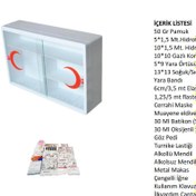 Resim Plastik Ecza Dolabı Lux Beyaz + İlkyardım İçerik Paketi Full Set 