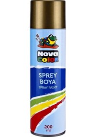 Resim Nova Color Sprey Boya 200 Ml. Metalik Altın 