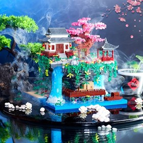 Resim 2210 adet, Ayva Çiçeği Gölü Yapım Blokları Oyuncak, Yaratıcı El Yapımı Yapım Blokları Oyuncak Montajı, ABS Malzeme, Karışık Renk Yapım Blokları Montajı, Doğum Günü Hediyesi Olarak Uygun 