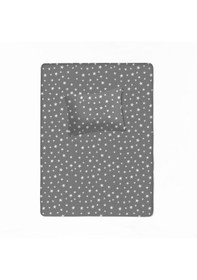 Resim %100 Pamuklu Bebek Lastikli Çarşaf 70x130+20 Bebek Yastık Kılıfı 35x45 