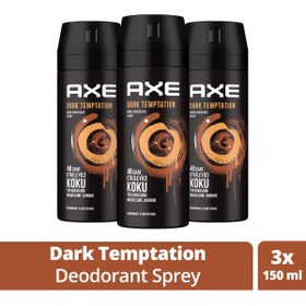 Resim Erkek Deodorant & Bodyspray Dark Temptation 48 Saat Etkileyici Koku Vücut Spreyi 150 ml X3 Adet 