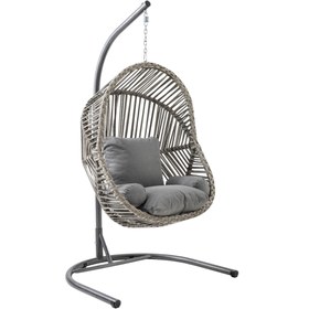 Resim Rehome Kapadokya Tek Kişilik Rattan Bahçe Salıncağı | Gri 