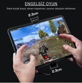 Resim Polham RGB Işıklı Isı Göstergeli Tablet ve Telefon Uyumlu 7000RPM Ultra Güçlü Soğutucu Fan, Ultra Se 