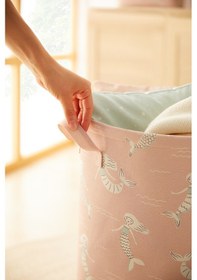 Resim Ocean Home Textile Çocuk Odası Ağzı Büzgülü Deniz Kızı Oyuncak Sepeti 36 x 48 cm 