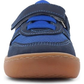 Resim Rakerplus Bob Hakiki Deri Lacivert Mavi Barefoot Cırtlı Lastikli Bebek Sneaker Ayakkabı Lacivert 