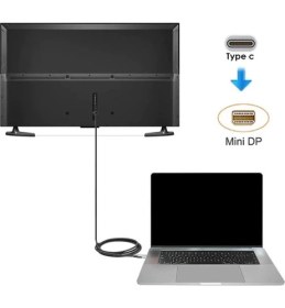 Resim Daytona K-02 Type-C To Mini Display Port 4K Hd 60Hz Görüntü Aktarım Kablosu 