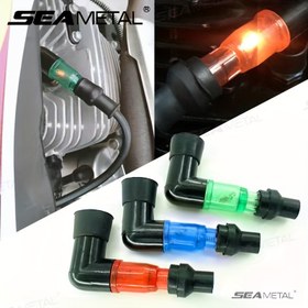 Resim Motorsiklet Işıltılı Buji Kapağı Motorsiklet Süsleme Aksesuarları Su Geçirmez Yüksek Basınçlı Buji Kapağı Motorsiklet Modifiye Parçaları 
