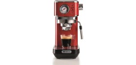 Resim Allians Kırmızı Slim Espresso Makinesi, Şık ve Kompakt Kahve Keyfi 