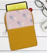 Resim Bk Gift Gift Modern Art Tasarımlı Taşınabilir Koruyucu Tablet Kılıfı & Organizer Çanta - Sarı-3 