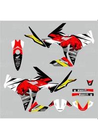 Resim Honda CBR 125 R Bull Design Siyah Sticker Set 