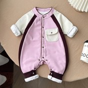 Resim Zidan Yanxuan + 1 adet Bahar ve Sonbahar Kardeş Seti Uzun Kollu Bodysuit Yeni Bahar/Sonbahar Tulumu, Dış Mekan için Mükemmel 