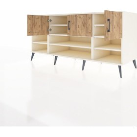 Resim Kronos Konsol 9 Raflı 3 Kapaklı 176x59x83 Aytaşı-çam/aytaşı Çam/aytaşı 