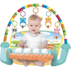 Resim Babycim Piyanolu Mantar Desenli Bebek Oyun Halısı - Hayvan Figürlü 