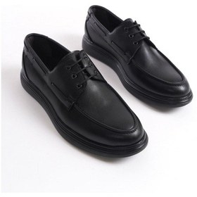 Resim Mubiano Mbrgn105-s Siyah Erkek Bağcıklı Loafer Siyah 