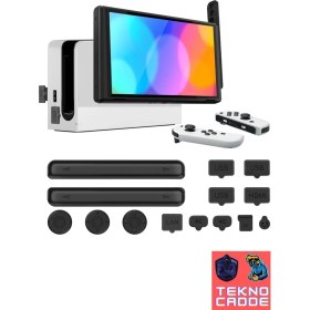 Resim Beboncool Nintendo Switch OLED 13IN1 Toz Geçirmez Koruyucu Silikon Pad 