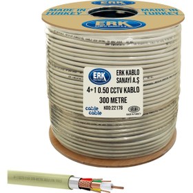 Resim Cable Cable Kamera Kablosu Gold 4+1 Cctv 0.50 300MT Erk Yerli 