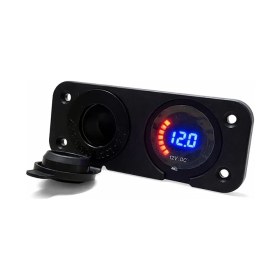 Resim Maroces Voltmetre Pano Tip Akü Göstergeli ve Çakmaklık Şaşe 