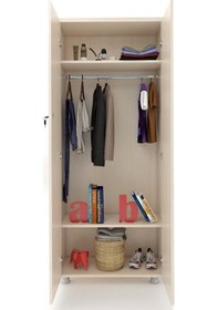 Resim ModülerDünyası Modüler Dünyası 2 Kapaklı Kilitli Gardrop Soyunma Dolabı (310700192) 