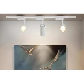 Resim 6 Adet Dekoratif LED Ray Spot + 2 Metre Ray Beyaz Kasa Günışığı Işık 