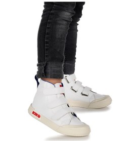 Resim Kiko Kids Garf Günlük Cırtlı Erkek Çocuk Bot Ayakkabı Beyaz - Mavi Beyaz - Mavi 