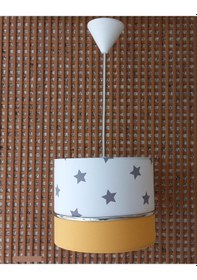 Resim 531 Yıldızlı Sarı Genç Bebek Ve Çocuk Odası Avize Sarkıt 