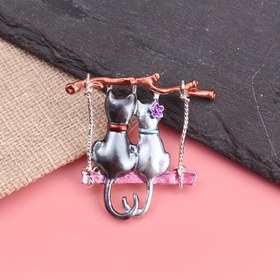 Resim Kadınlar ve çiftler için vintage tarz kedi broşu - Zarif alaşımlı metal eşarp tokası, ceketler, elbiseler, şapkalar için dayanıklı yaka broşu - Kedi severleri için mükemmel hediye 