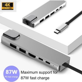 Resim Daytona Cf04 Type C To Usb 3.0 Hdmı Pd Rj45 Sd Kart Okuyucu Hub 