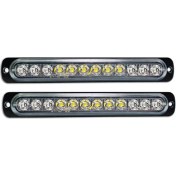 Resim Quirky Quar 12LED Güvenlik Acil Durum Yanıp Sönen Işıklar, 12V-24V Flaş Uyarı Işığı, Beacon Beacon LED Işık Çubuğu, Mavi+Beyaz (Yurt Dışından) 