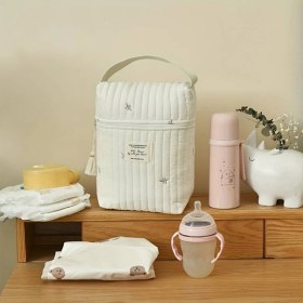 Resim My Balli Store Yaprak Desenli Organızer Bebek Çantası 