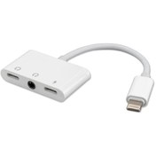 Resim iphone Uyumlu Lightning Kulaklık Şarj Aux Çevirici Dönüştürücü Çoklayıcı (533635758) 