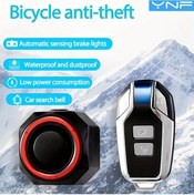 Resim Xuweiwei Ynf Siyah Bisiklet Anti Hirsizlik Sistemi 110db Alarm Titresim Algilama Ip65 Su Gecirmez Arka Lamba Motosiklet Scooter Aksesuarlari 