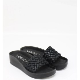 Resim Nesil Shoes Voga 1449 Siyah Anatomik Havuz Taban Kadın Terlik 
