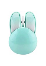 Resim Tavşan Figürlü Kablosuz Mouse Pil Dahil Etiket li Mavi 
