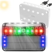 Resim Xiyyadms Güçlü Mıknatıslı Solar Led Araç Uyarı Lambası - 3 Işık Modu, Usb Şarj, Su Geçirmez Siyah 