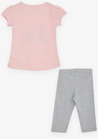 Resim Breeze Kız Çocuk Taytlı Takım Tavşancık Nakışlı 1-4 Yaş, Pembe-pembe Pembe 