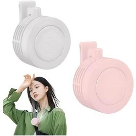 Resim Mini Taşınabilir Elektrikli Vantilatör, Sessiz Ve Kanatsız, C Beyaz+pembe,- 