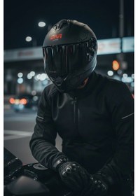 Resim Gıvı 50.x Snake Mat / 1 Renkli 1 Şeffaf Vizörlü Motosiklet Kask Siyah Vizör + Şeffaf 